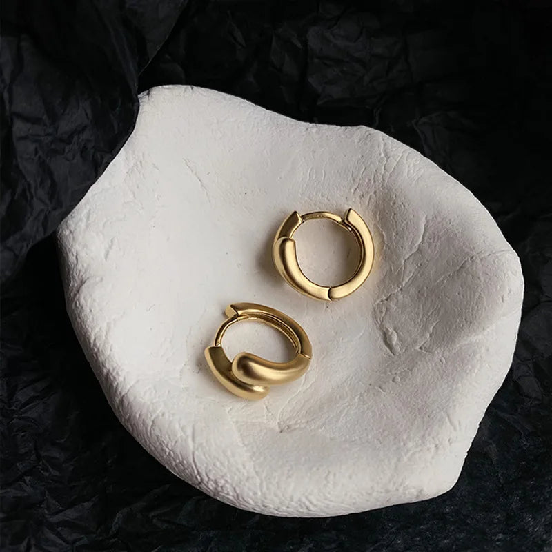 **VENTFILLE 925 Sterling Silver Chunky Hoop Earrings**