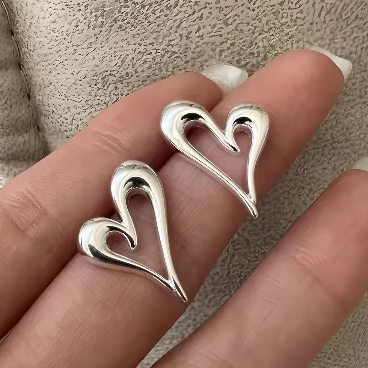 **VENTFILLE 925 Sterling Silver Chunky Hoop Earrings**