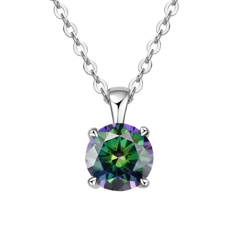 1ct Moissanite Pendant Necklace in 925 Sterling Silver