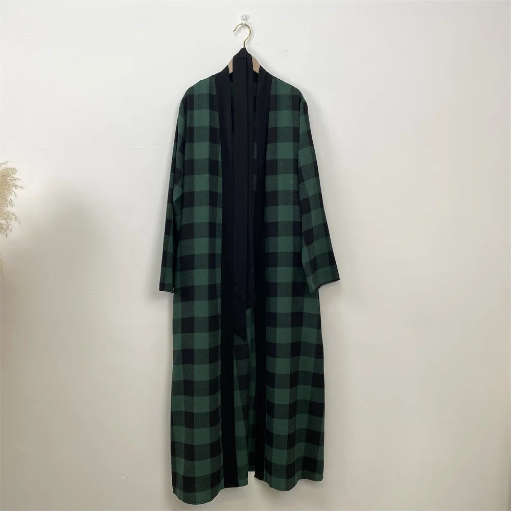 Women’s Plaid Robe with Pockets & Belt – Christmas Style