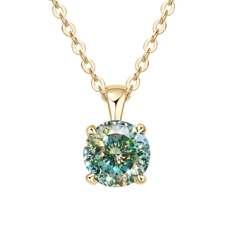 1ct Moissanite Pendant Necklace in 925 Sterling Silver